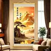 Nueva pintura colgante de rollo estilo chino con motivos de pájaros y flores, pintura china vintage para decoración de sala de té, adecuada para estudio, sala de estar y recibidor