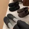 Sapatilhas plataforma de bolinhas estilo francês para mulheres, nova coleção outono 2026, com tiras de fivela em couro, design casual estilo Birkenstock, sapatos femininos versáteis e confortáveis