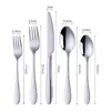 Amazon Transfronterizo Acero Inoxidable 304 Vajilla Engrosada 1010 Cuchillo para Bistec, Tenedor y Cuchara Set Postre Occidental Cuchara para Café