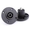 Conector fêmea de 4 pinos para caixa de som de palco, conector fêmea Kannon, conector de áudio de 4 pinos redondo quadrado, plug de ohm