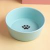 Tigela de cerâmica para animais de estimação de grande capacidade, tigela para cães de cor fosca simples para cães, tigela para gatos, tigela para cães universal, fácil de limpar, antidetonante
