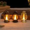 Lámpara de Ambiente Mini Creativa para Niños Lámpara Electrónica de Vela Retro Navideña Candelabro Decorativo de Escritorio Lámpara de Aceite Pequeña