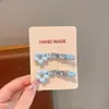 Pinza Curva para el Cabello con Flores de Colores para Primavera y Verano Pinza Recta con Forma de Arco Dulce y Femenina Pinza para Flequillo Pinza Lateral Accesorios para el Cabello