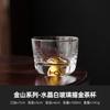 Taza de té de cristal con tres tapas, tazón individual de alta gama estilo japonés Xizang Jinshan, juego de té Kung Fu, tetera portátil