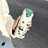 Taza de vacío de dibujos animados de panda lindo taza de bebida portátil para oficina de niña taza para beber para estudiante taza para exteriores rebotante