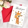Tarjetas de agradecimiento para compra directa transfronteriza con juego de sobres, se pueden escribir a mano con mensajes y bendiciones, tarjetas de texto plegables