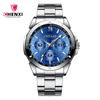 Reloj de Pareja Marca CHENXI Reloj de Cuarzo Impermeable de Tres Ojos Decorativos para Hombre y Mujer Reloj de Pulsera para Mujer Reloj con Correa de Acero