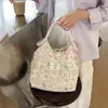 Bolsa xadrez moderna e versátil, bolsa de corda leve e de grande capacidade, bolsa tote versátil para o dia a dia e para o trabalho, bolsa de mão