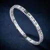 Pulsera Para Mujer Gama Alta Estilo Ins Números Romanos Pulsera de Acero de Titanio Oro Rosa Joyería Pulsera de Acero Inoxidable