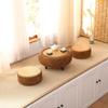 Mesa Kang tejida de ratán Mesa simple para ventana mirador Mesa de centro pequeña Dormitorio Balcón Estancia Mesa redonda pequeña Lujo ligero Tatami Mesa pequeña