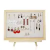 Quadro de Exibição de Anéis Foto Moldura Pendurado na Parede Casa Suporte de Armazenamento de Brincos Stud de Orelha Rack de Joias Suporte de Colar Adereços