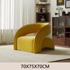 Sofá Individual de Diseño Popular en Línea Creativo Lujo Ligero Balcón Casual con Forma Curva Combinación de Mesa y Silla para Sala de Estar