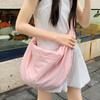 Bolso Dumpling Cruzado para Mujer 2025 Nuevo Estilo Ins Color Puro Simple Gran Capacidad Tote Bolso de Viaje Bolso Media Luna de Axila