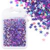 Bolsa de 2g Lentejuelas Láser de Estrella para Uñas Estrellas de Cinco Puntas 3mm Purpurina Pet Lentejuelas Delgadas Relleno de Pegamento DIY