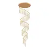 Iluminación Colgante Aerodinámica Ultralarga para Techos Altos, Dúplex, Zona de Escaleras de Caracol, Apartamento Grande, Accesorio de Iluminación Principal de Lujo Sencillo No