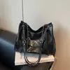 Bolso de Hombro tipo Cadena de Gran Capacidad para Mujer 2025 Nueva Moda Bolso Tote Versátil Bolso de Hombro Suave Retro