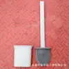 Cepillo para inodoro sin ángulo muerto para el hogar, cepillo para inodoro sin perforaciones, montado en la pared, mango largo, traje de silicona para limpieza, artefacto