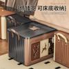 Caja de Almacenamiento Antigua Caja de Almacenamiento para Ropa y Snacks Caja de Almacenamiento Portátil para Dormitorio con Tapa Caja Plegable de Gran Capacidad