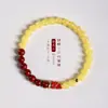 Pulsera de Pez Koi Cloisonné Jade Amarillo 4 mm Estilo Fino Arcilla Púrpura Segunda Generación Ámbar Pulsera de Pez Koi para Mujer Venta al por Mayor