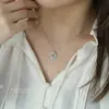 Diseño Original Collar de Plata S925 Colorido Romántico de Pez Grande, Begonia y Mariposa para Mujer, Fresco y Versátil, Regalo para Novia