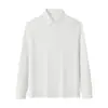 Camiseta de manga larga, unisex, top casual antibacterial 7A, nuevo estilo de otoño, elástica, resistente a las arrugas, polo con cuello, adecuado para primavera y otoño