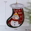 Venta Caliente Transfronteriza Accesorios de Navidad Decoraciones de Madera con Letras Reno Muñeco de Nieve Anciano Astilla de Madera Colgante de Árbol de Navidad