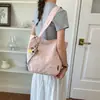 Bolso de Lona de Lunares para Mujer, Bolso Tote Grande de Verano para Estudiante de Clase, Bolso Tote Versátil Casual de Hombro para el Trabajo