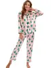 Estilo europeo y americano satén manga larga pantalones ropa de casa cárdigan traje pijama mujer estación independiente comercio exterior suministro