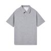 Camisa japonesa simples de cor sólida Paul lapela manga curta camiseta masculina nova moda Raglan camisa polo feminina atacado