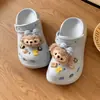 En Stock Liberación Rápida Eva Suela Gruesa Acolchado 5cm Aumentador de Altura Estilo Nuevo Zuecos para Mujeres, Verano Exterior Antideslizantes Punta Cerrada Dibujos Animados Sandalias