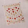 Adesivos de Unha Coração Banhados a Ouro Românticos Luxuosos de Ferro M-527 Adesivos de Unha Estrela Lua Coração Atmosfera Festiva