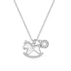 Collar de Caballo de Nácar Blanco para Mujer, Diseño de Nicho de Lujo Ligero, Moda de Alta Gama, Elegante y con Estilo, Collar de Buena Suerte y Riqueza