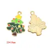Série de Natal Popular Transfronteiriça Pingentes de Esmalte Desenho Animado Acessórios de Joias de Liga DIY Charms para Colar Pulseira
