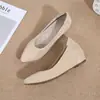 Zapatos de Frijol que Aumentan la Altura Interior Zapatos de Trabajo de Azafata Primavera y Otoño Zapatos de Trabajo Profesionales Negros Cómodos Suela Suave Zapatos de Cuña para Hotel Mujeres