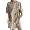 Camiseta lisa de color sólido estilo coreano para mujer, de manga corta, holgada, adelgazante, cuello redondo, casual, delgada