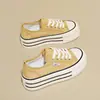 Zapatos de Lona para Mujer 2026 Verano Nuevos Delgados Transpirables Antideslizantes Versátiles Casuales Zapatos de Tabla Suela Gruesa que Aumentan la Altura Zapatos para Mujer