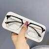 Nueva moda anti-luz azul espejo plano montura de gafas poligonal de doble barra retro para hombre para negocios se puede equipar con gafas para miopía