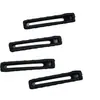 Pinza para el pelo de cuero negro simple estilo coreano, pinza lateral, pinza de pico de pato, accesorios para el cabello, fabricante mayorista, accesorios para el cabello para mujer