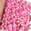 Cadena Asimétrica de Caracol Herradura 4-5mm que Conserva el Color Cadena Hecha a Mano Cadena de Cuentas con Concha de Ojo de Gato de Acero Inoxidable Accesorios para Joyería DIY
