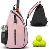 Mochila Cruzada para Raquetas de Tenis y Pádel | Oxford Impermeable, Diseño de Gancho para Valla, Multibolsillo