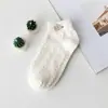 Branco Nuvem Primavera e Verão Desenho Animado Meias Brancas Pequenas Femininas Absorventes de Suor e Desodorantes Meias Baixas Rasas Meias da Moda Atacado Meias Cano Baixo para Mulheres