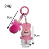 Lindo Llavero de Conejo Sentado Colgante Pequeño Encanto para Mochila Accesorio Pequeño Llavero Gancho para Accesorio DIY
