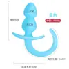 SM Brilhante à Noite Silicone de Cabeça Dupla Artesanal Cauda de Cachorro Simulação de Pênis Adulto Diversão Brinquedos Sexuais Plug Anal Dilatador Anal Atacado