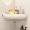 Estante Triangular de Almacenamiento para Baño sin Taladro, Montado en la Pared, para Uso en el Hogar, Estante Organizador de Esquina Multifuncional