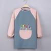 Casaco infantil para pintar roupas manga longa bebê avental impermeável com estampa LOGO avental de arte para jardim de infância casaco de pintura