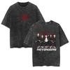 Tóquio Comida Tokyo Ghoul Transfronteiriço Camiseta Lavada Hip-hop Periférico Animação Verão Masculina e Feminina Casual Manga Curta