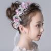 Tocado de Cumpleaños para Niños Niñas Princesa Malla para el Cabello con Accesorios para el Cabello Corona Cabeza Flor Súper Hada Actuación Estudiantil Danza Anfitrión