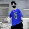 Camiseta de Manga Corta Estilo Coreano para Niños Modelo Nuevo 2026 para Niños Pequeños Camiseta de Algodón Puro Elegante de Dibujos Animados para Verano Camiseta de Moda