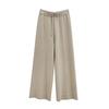 Calças estilo quente de luxo avançado New Four flatle agulha worsted cashmere casual pants feminino outono e inverno cashmere malha calças de pernas largas