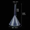 Funil Plástico Pequeno para Separação de Líquidos Funil de Laboratório Espessado Pp 30-150Mm Funil Triangular para Dosagem de Líquidos Loção